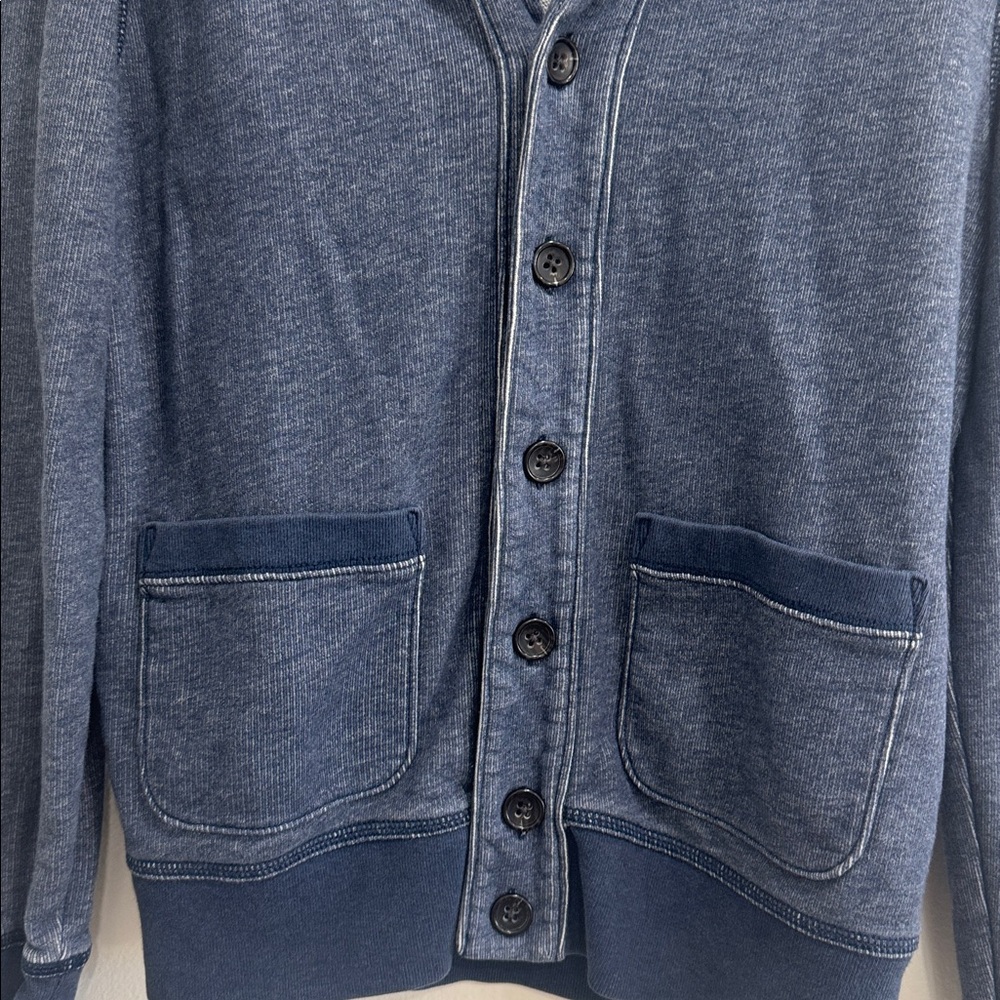 GAP Men's Dark Blue Cardigan Sweater - Picture 3 of 5